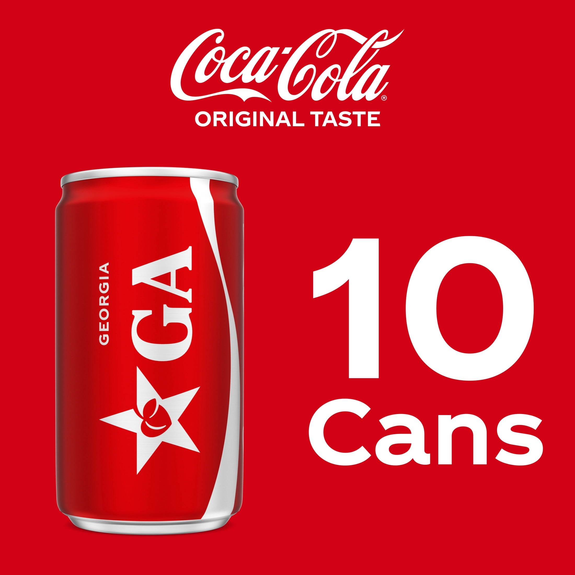 Soda Pop Fridge Pack Mini Cans 7.5 Fl Oz 10 Pack Coca-Cola