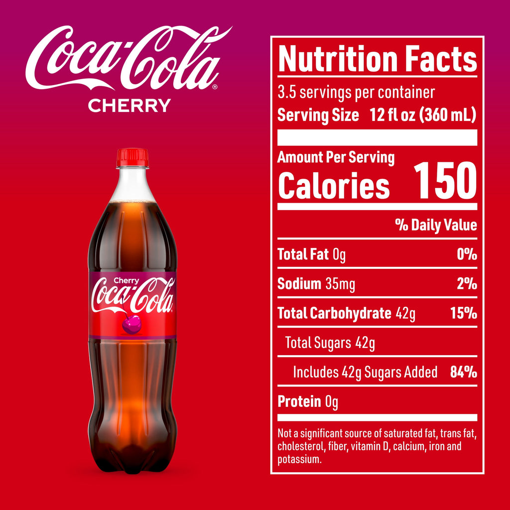 Cherry Soda Pop Bottle 1.25 Liters Coca-Cola