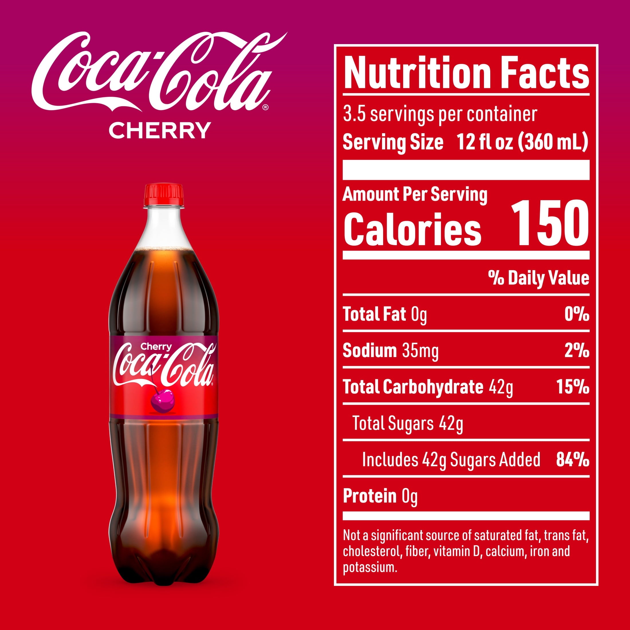 Cherry Soda Pop Bottle 1.25 Liters Coca-Cola