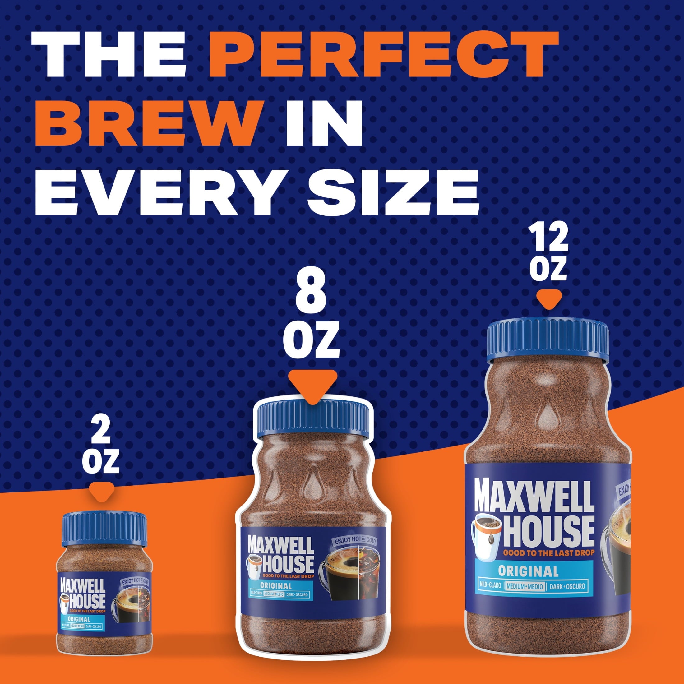 Maxwell House Original Roast Naturally Caffeinated Medium Instant Coffee 8 oz Jar