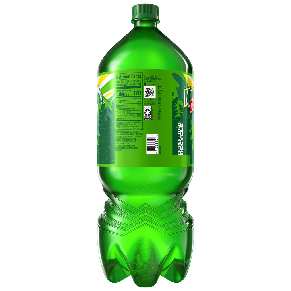 Mountain Dew Citrus Soda Pop Bottle 2 Liters