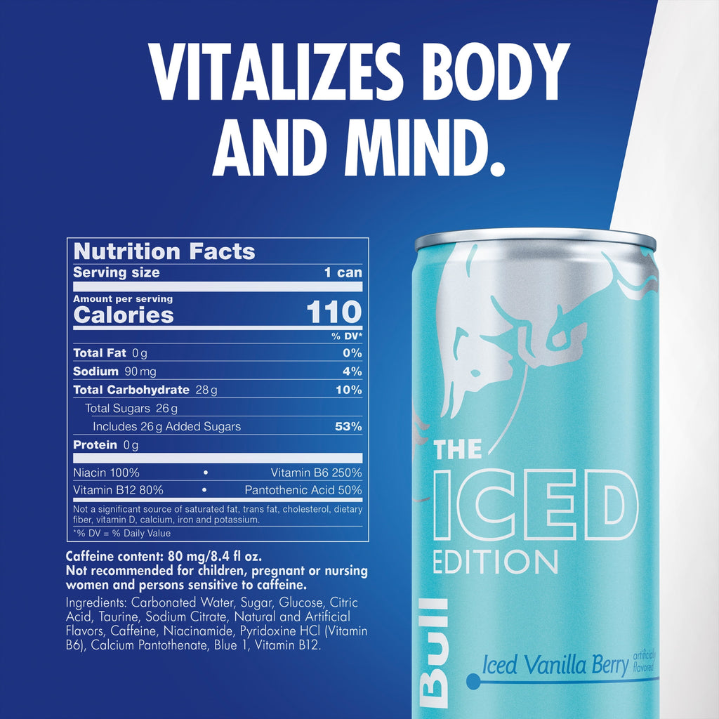 Red Bull Iced Edition Energy Drink Iced Vanilla Berry 8.4 fl oz Single Can