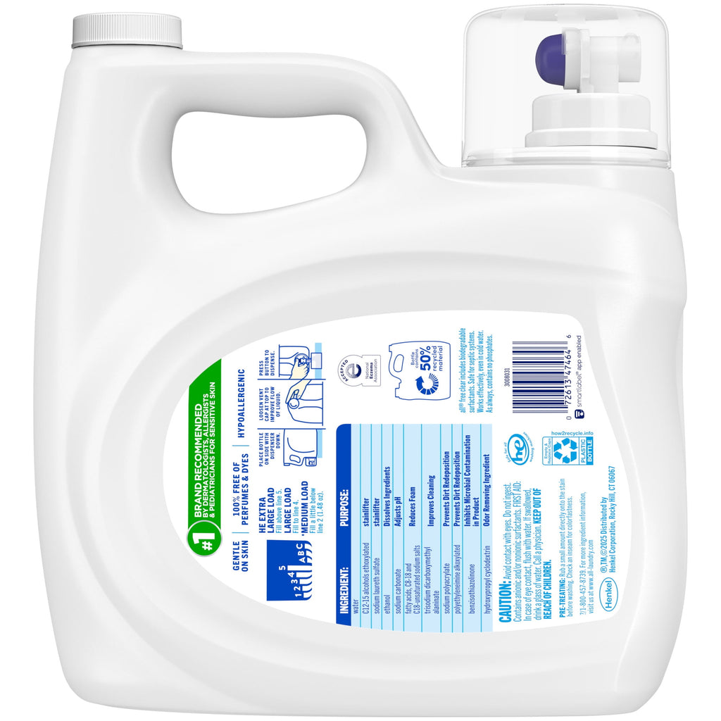 all Free Clear Odor Relief Liquid Laundry Detergent 118 fl oz 79 Loads