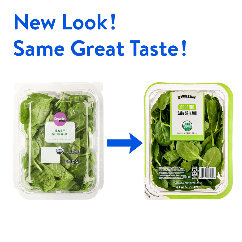 Marketside Organic Baby Spinach 5 Oz Clam Shell