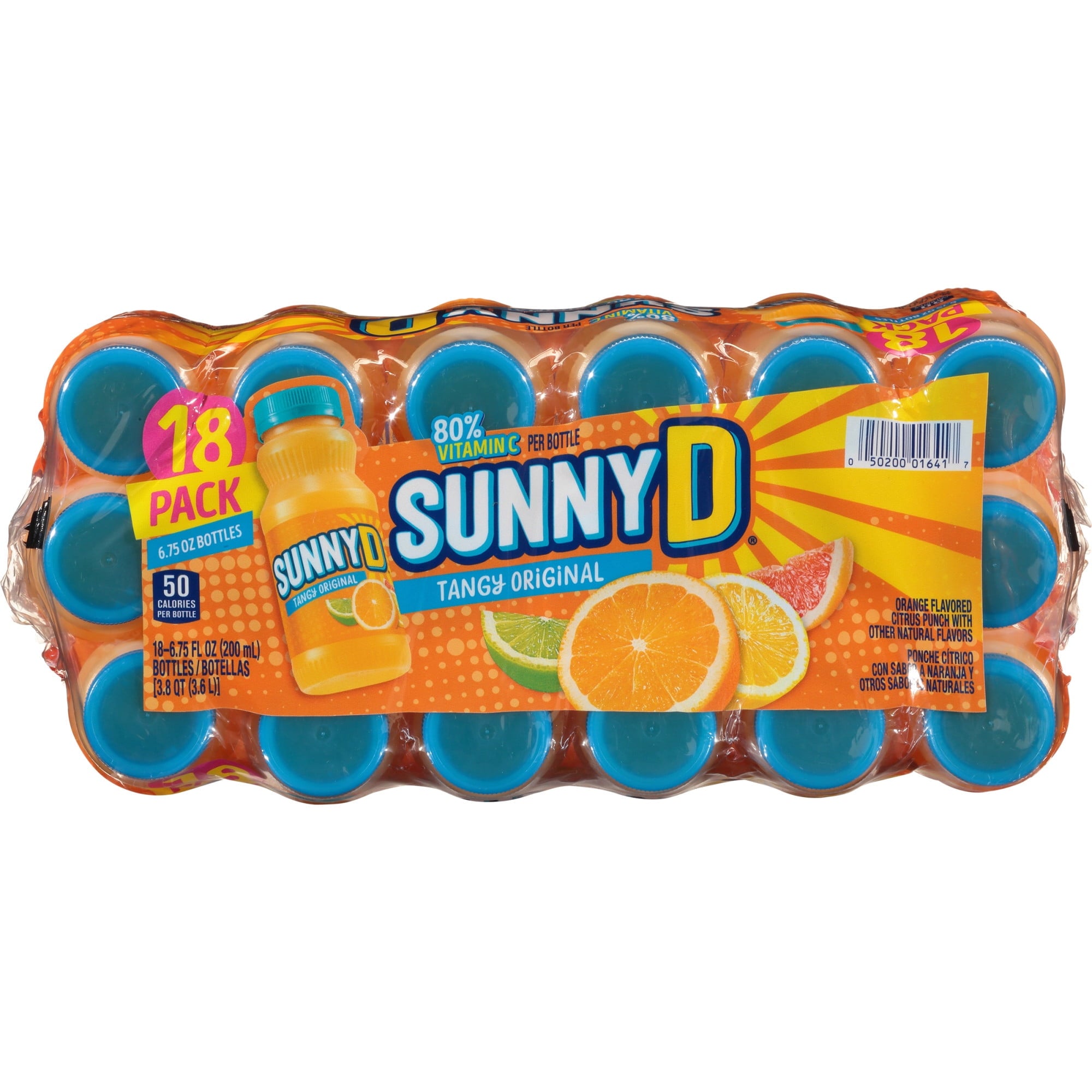 SunnyD Tangy Original Shelf Stable Orange Juice Drink 6.75 fl oz 18 Count 3 Pack