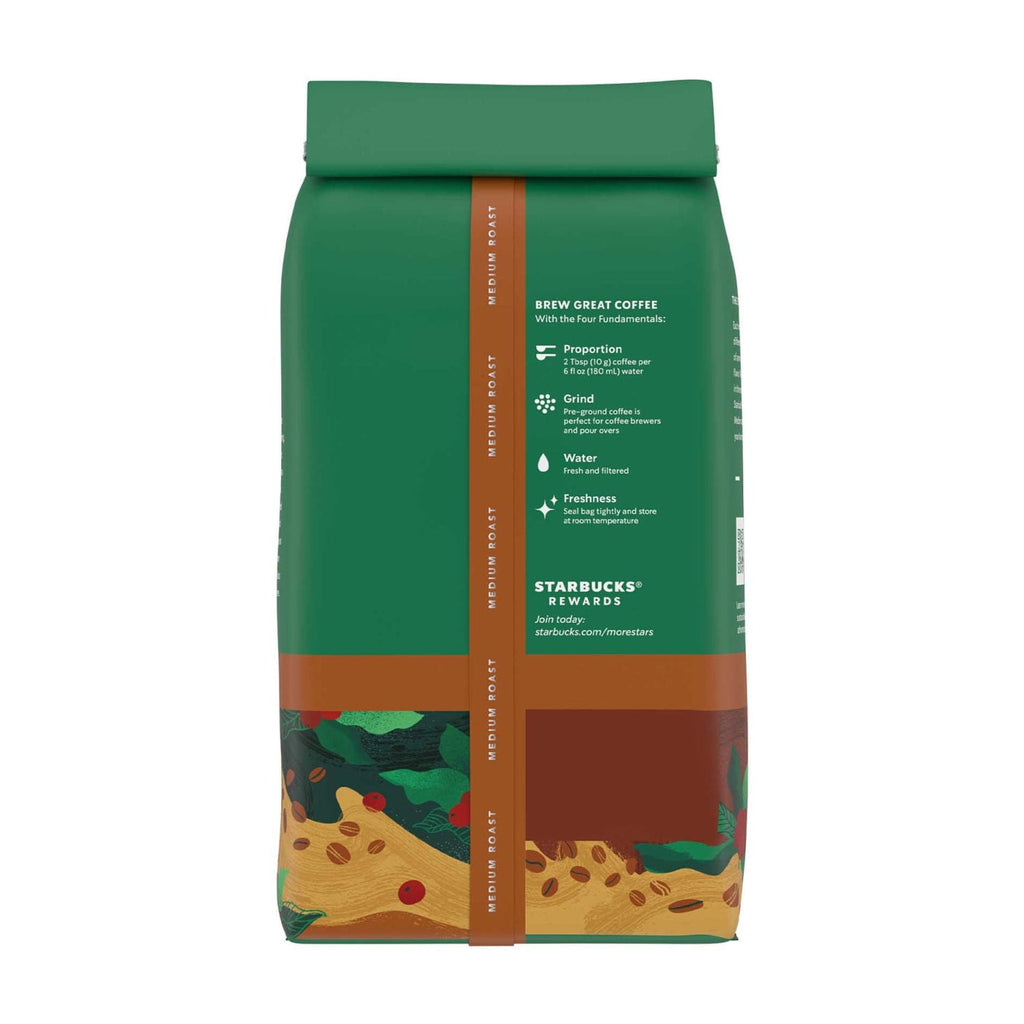 Starbucks Decaf House Blend Naturally Decaffeinated Medium Roast Ground Coffee 12 oz Bag