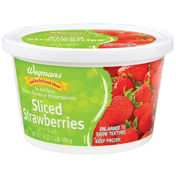 Wegmans Frozen Sliced Strawberries With Sugar 16 Oz