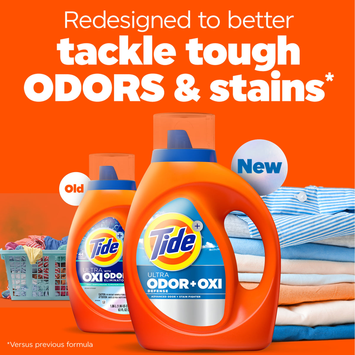 Tide Ultra Odor Defense Plus Oxi Liquid Laundry Detergent 117 fl oz 83 Loads