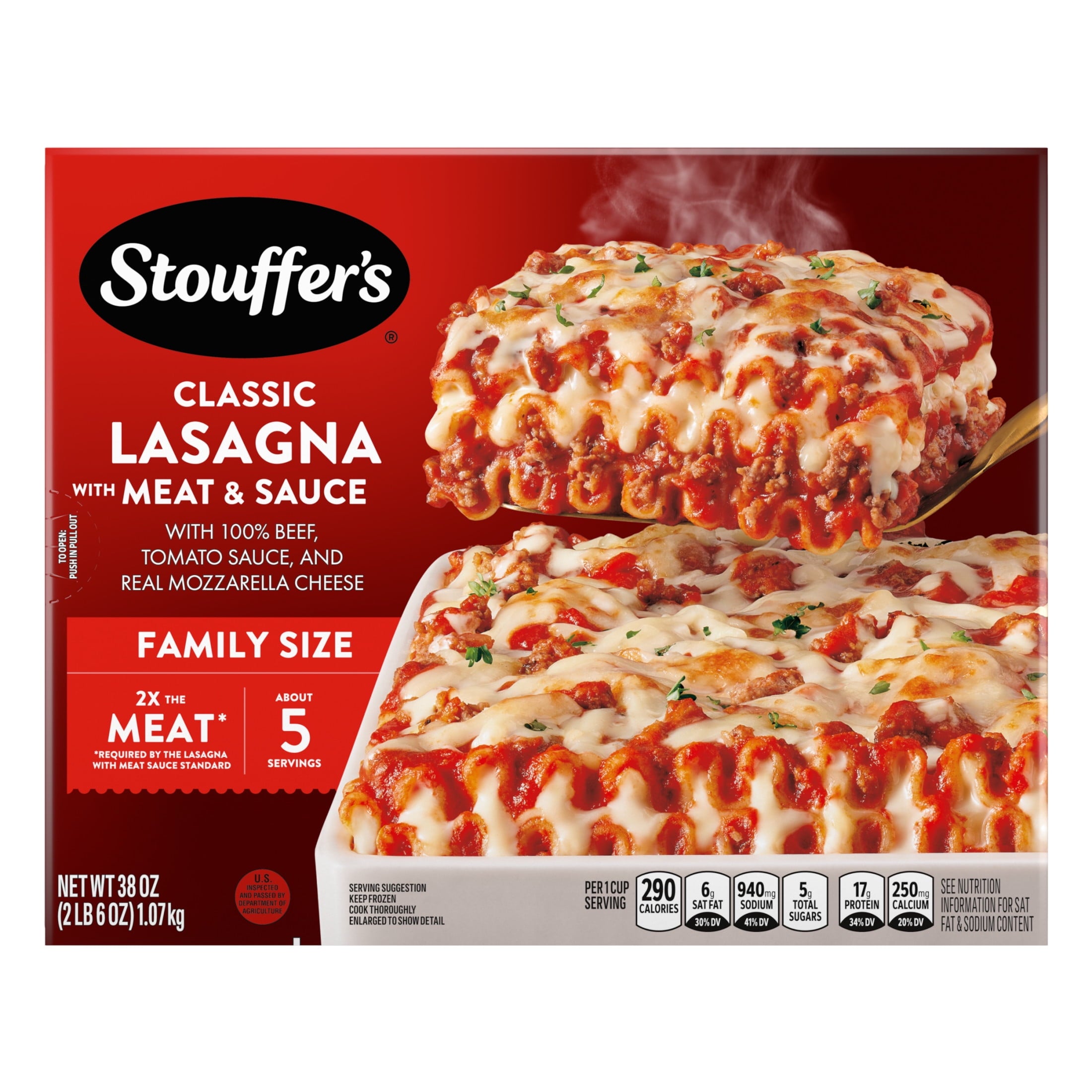 Stouffer's Family Size Lasagna with Meat and Sauce Frozen 38 Oz