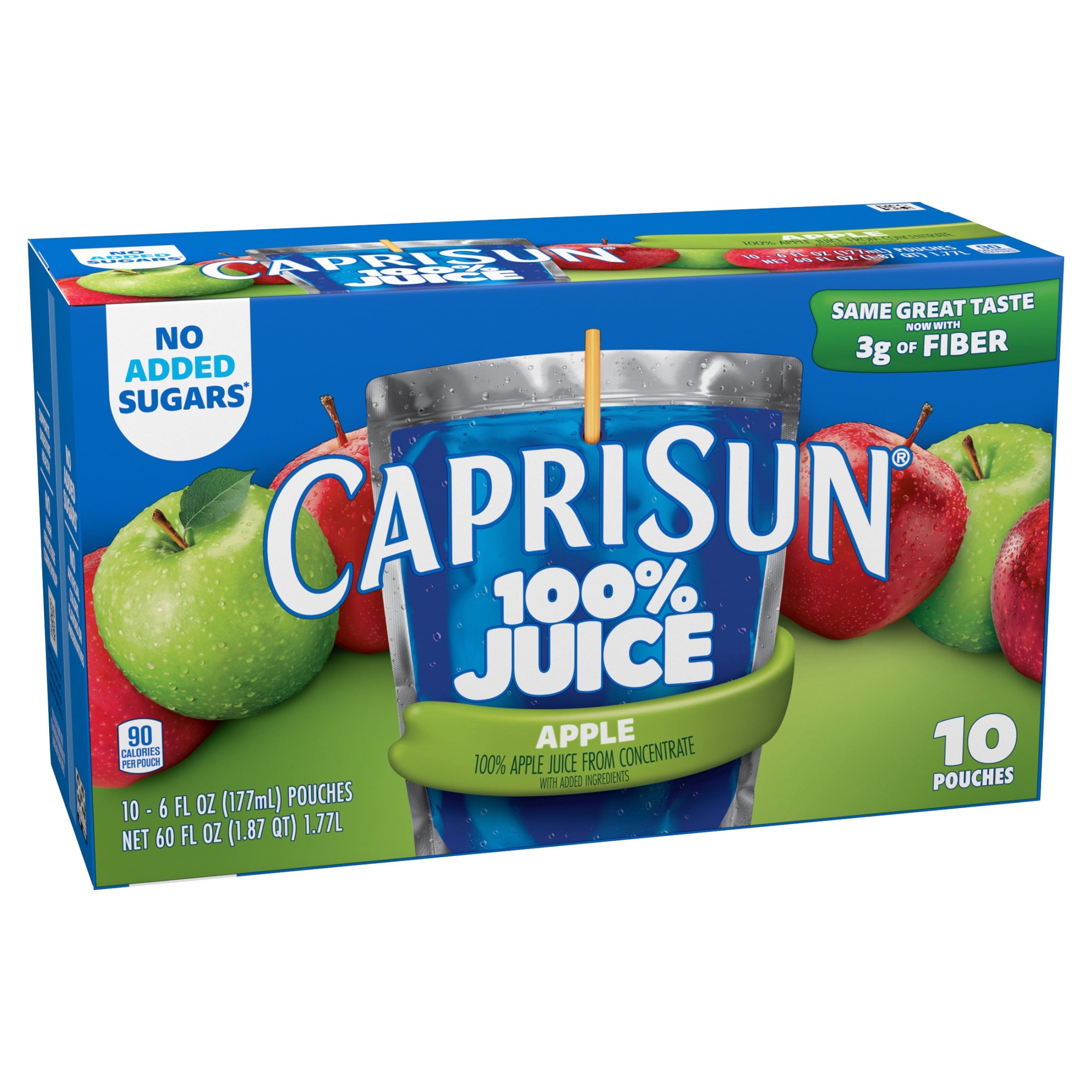 Capri Sun 100% Apple Juice From Concentrate Pulp-Free 6 fl oz 10 Pack