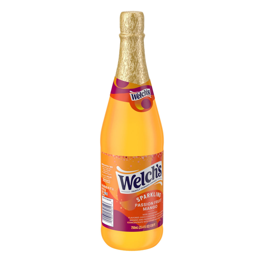 Welch's Passion Fruit Mango Sparkling Juice Cocktail 25.4 fl oz Bottle