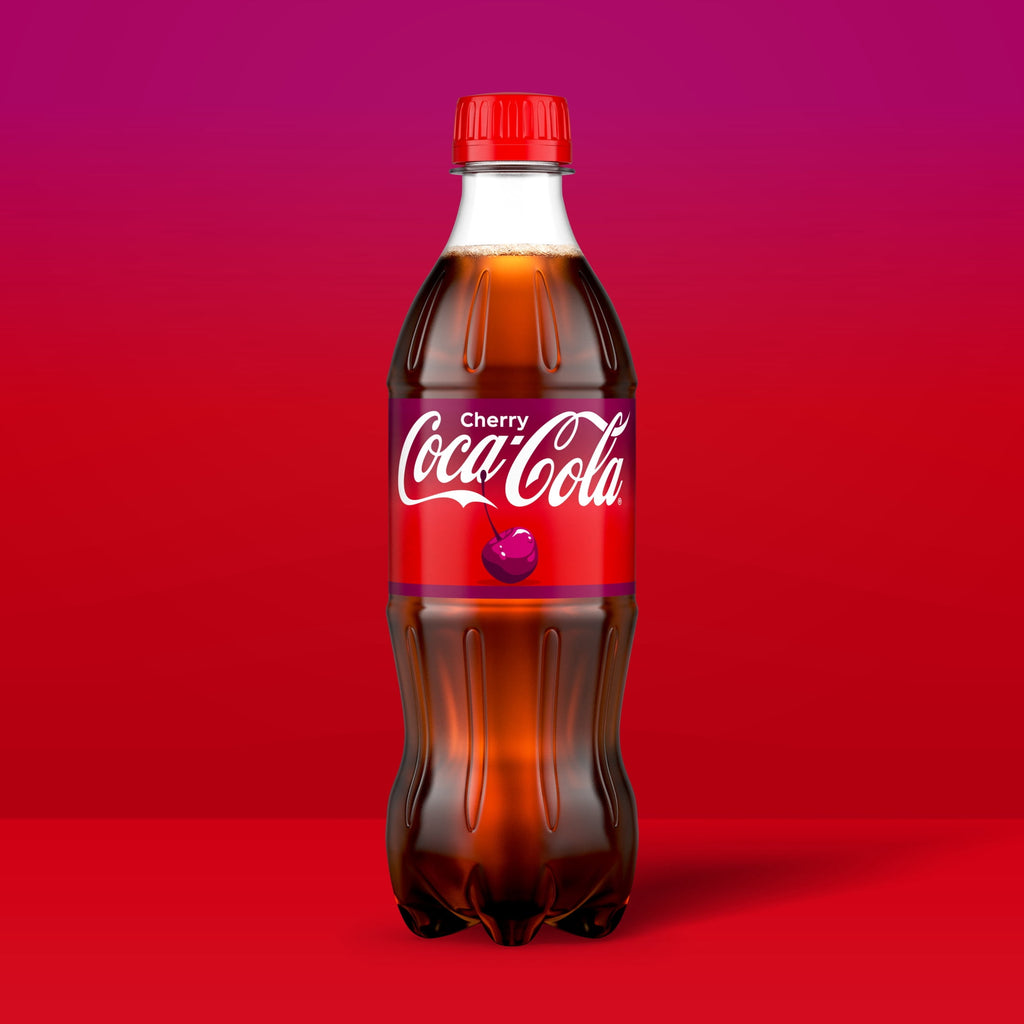Cherry Soda Pop Bottles 16.9 Fl Oz 6 Pack Coca-Cola