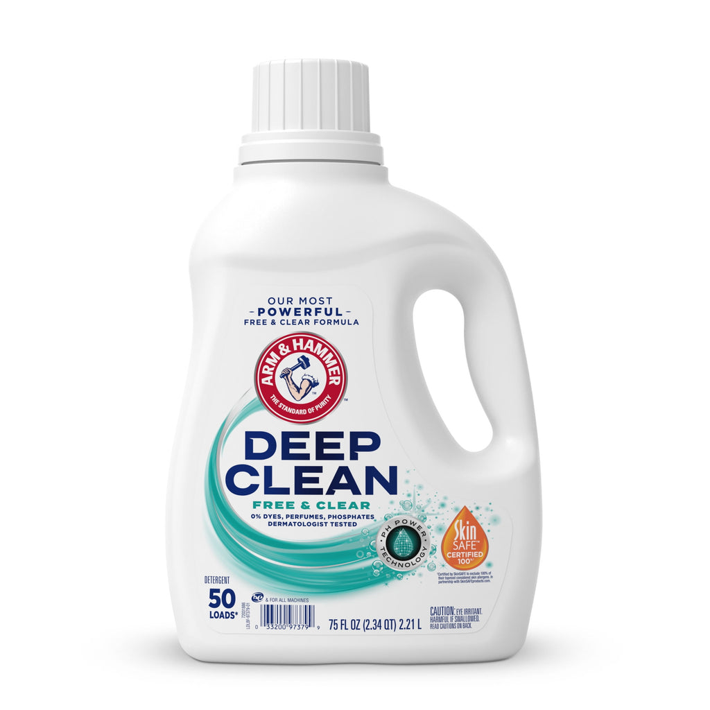 ARM & HAMMER Deep Clean Free & Clear Liquid Laundry Detergent 75 fl oz 50 Loads