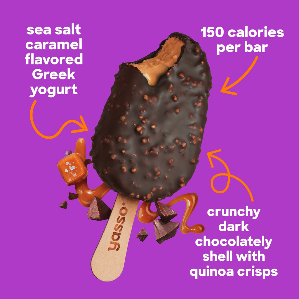 Yasso Sea Salt Caramel Chocolate Crunch Frozen Greek Yogurt Bars 4 Count 14 Fl Oz
