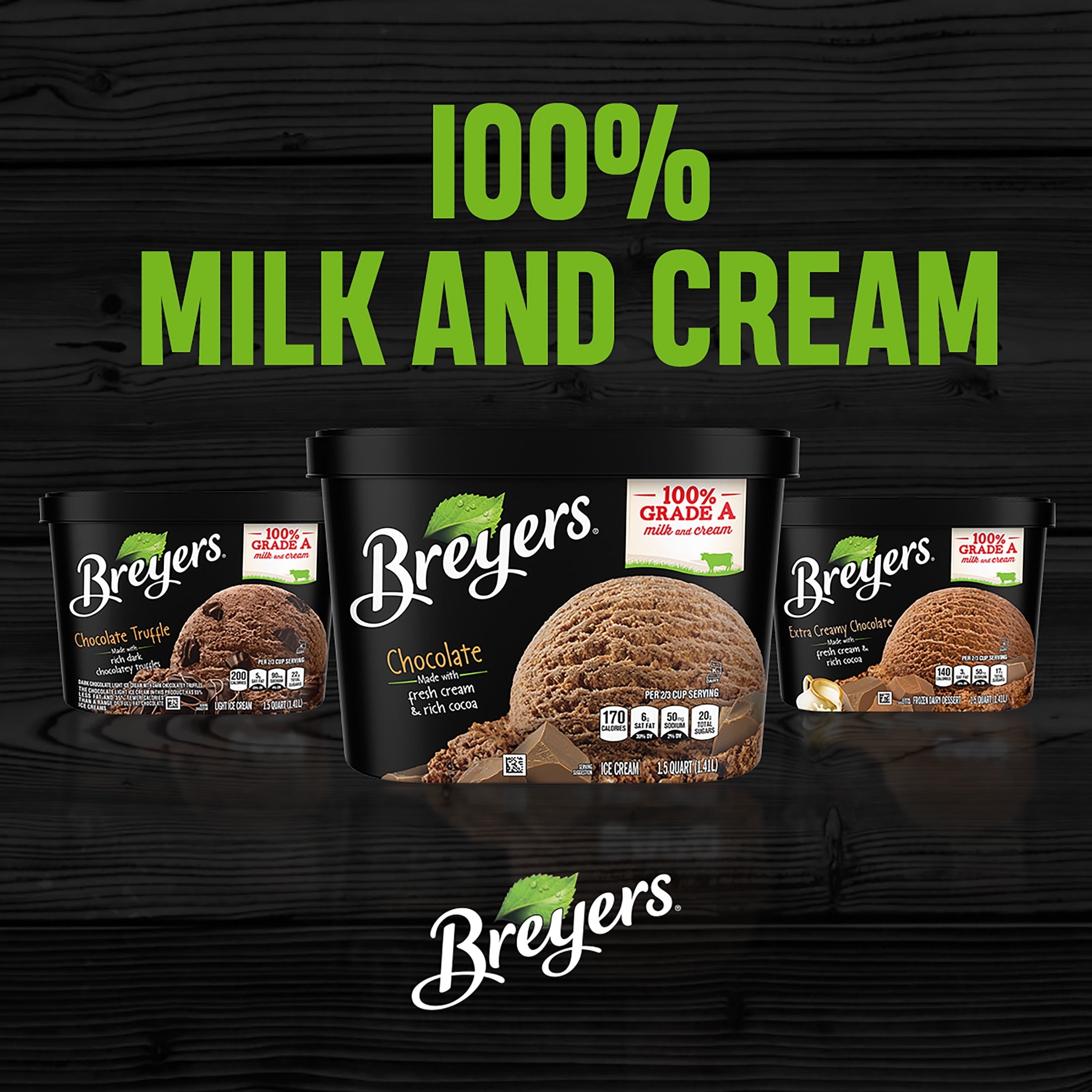 Chocolate Peanut Butter Ice Cream 48 Oz 1 Count Breyers