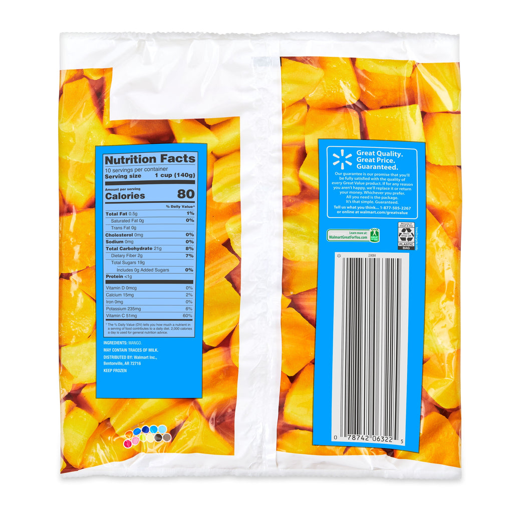 Great Value Mango Chunks Frozen 48 Oz