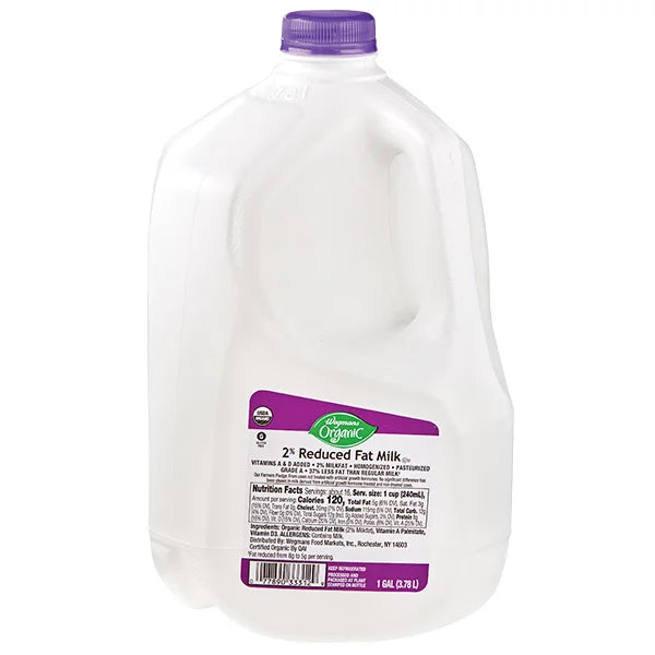 Wegmans Organic 2% Reduced Fat Milk 1 gallon