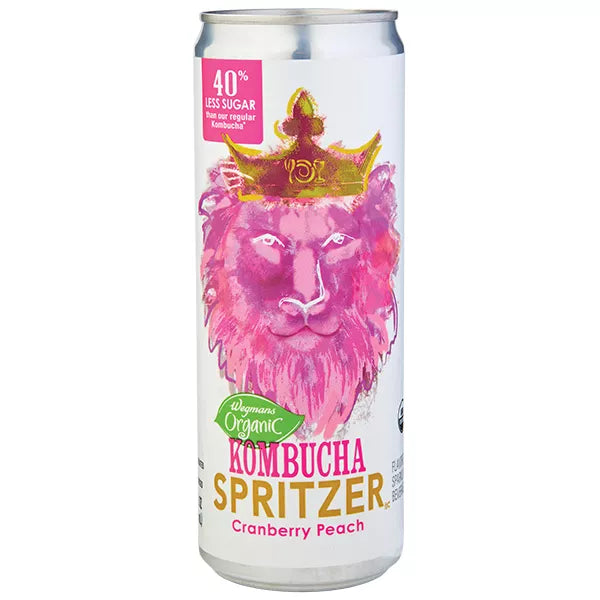 Wegmans Organic Cranberry Peach Kombucha Spritzer 12 fl. oz.