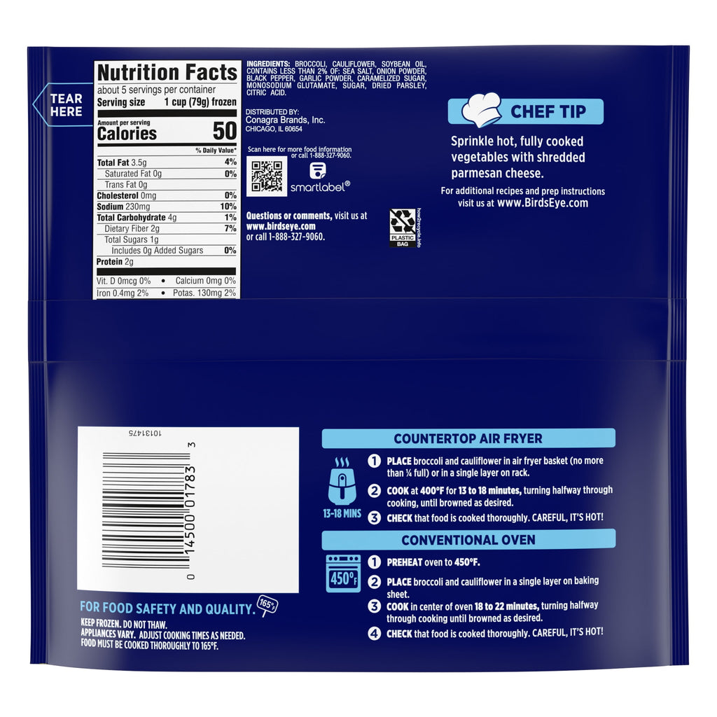 Birds Eye Oven Roasters Seasoned Broccoli and Cauliflower Frozen 14 Oz