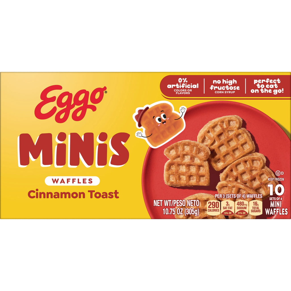 Eggo Minis Cinnamon Toast Waffles Frozen 10.75 Oz 10 Count