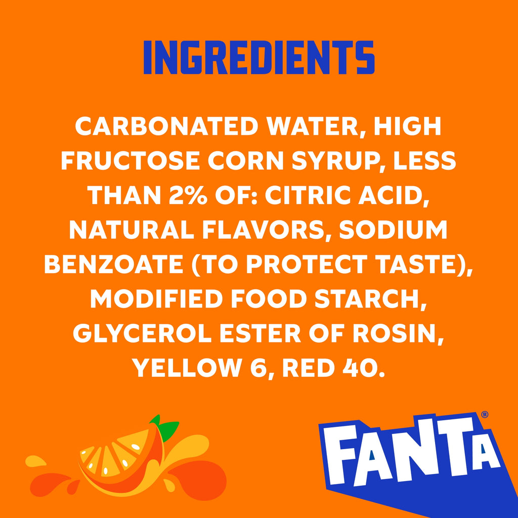 Fanta Orange Soda Pop Cans 12 Fl Oz 24 Pack