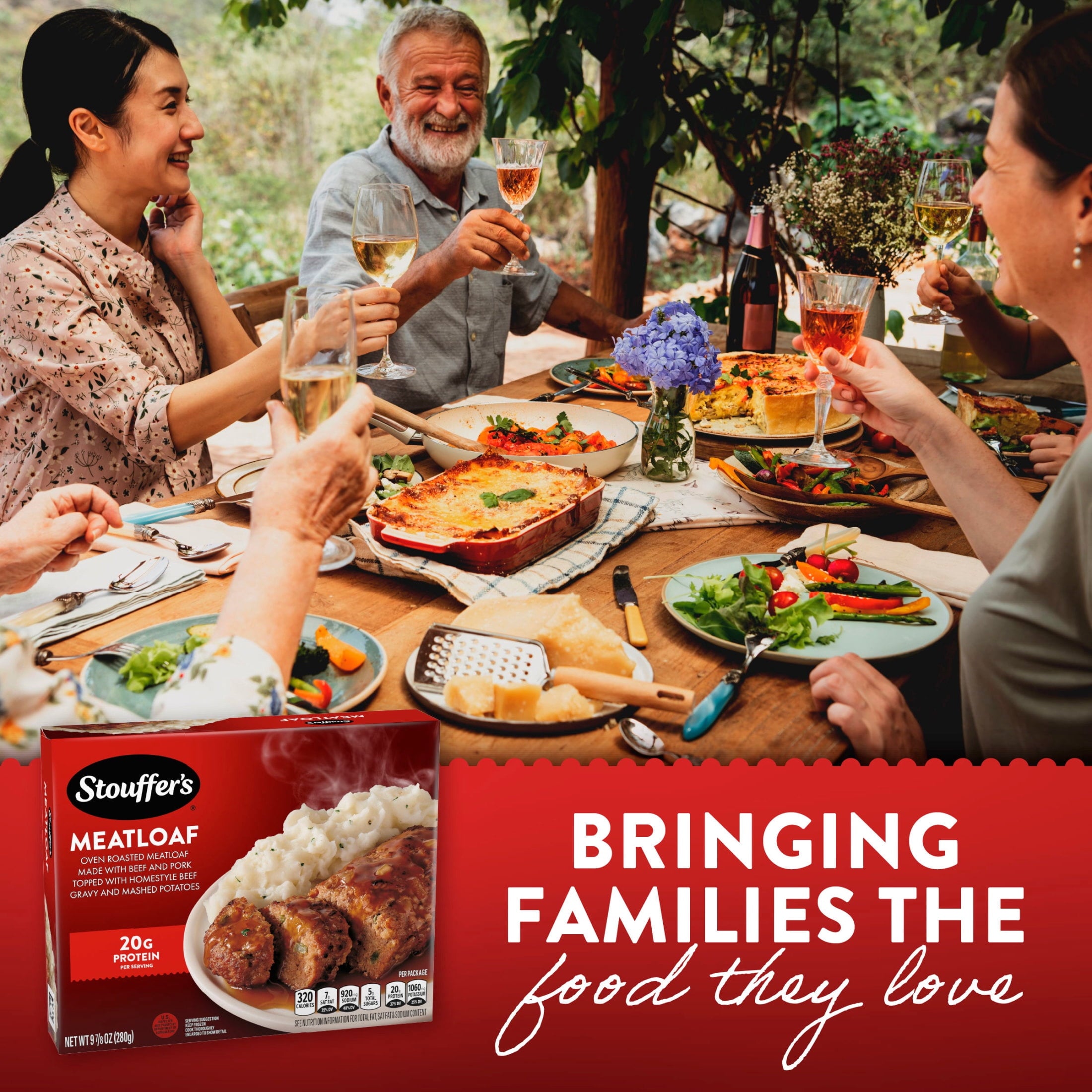 Stouffer's Classic Meatloaf Single Serve Microwave Dinner Frozen 9.875 Oz