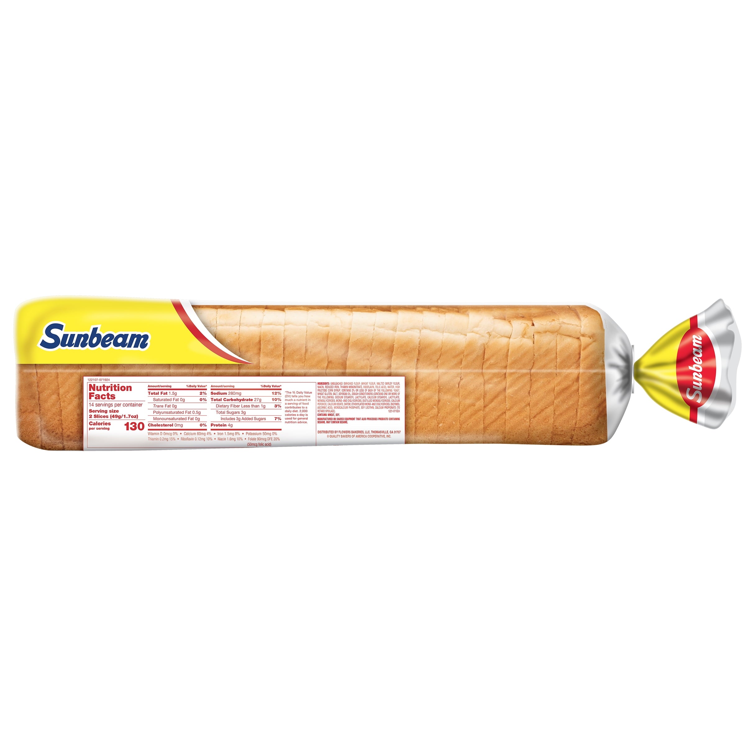 Sunbeam Giant White Bread 24 Oz 1 Count