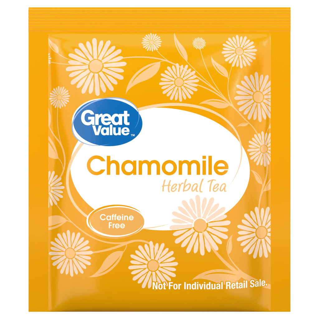 Great Value Chamomile Naturally Decaffeinated Herbal Tea Bags 1.41 oz 40 Count