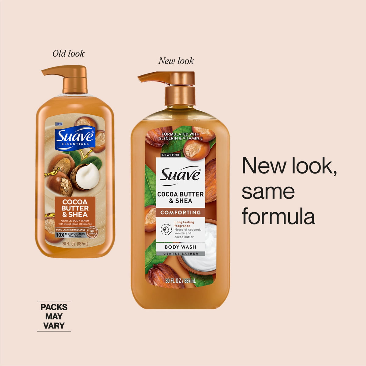 Suave Cocoa Butter & Shea Moisturizing Body Wash with Glycerin & Vitamin E 30 fl oz