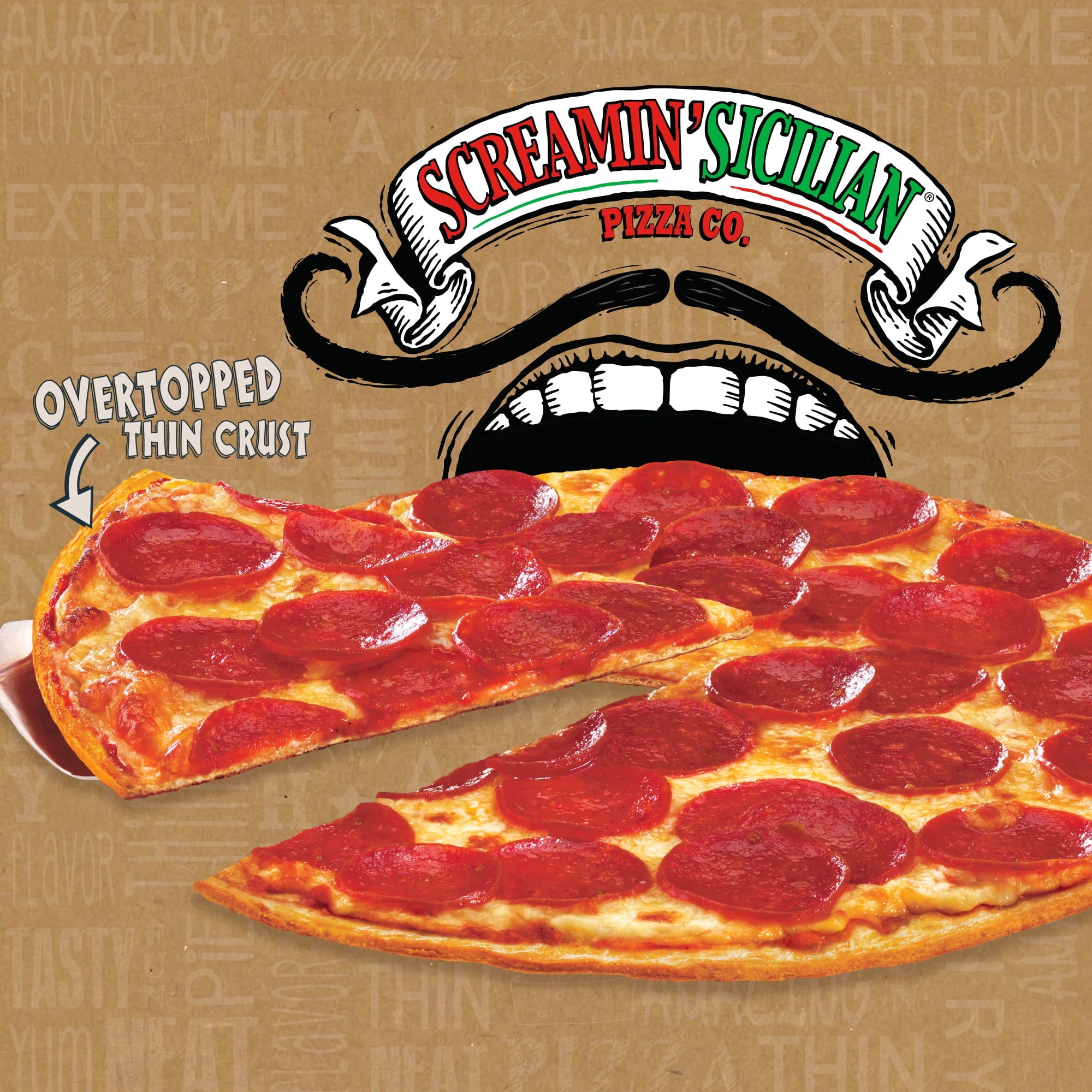 Screamin' Sicilian Thin Crust Pepperoni Frozen Pizza 18.4 Oz