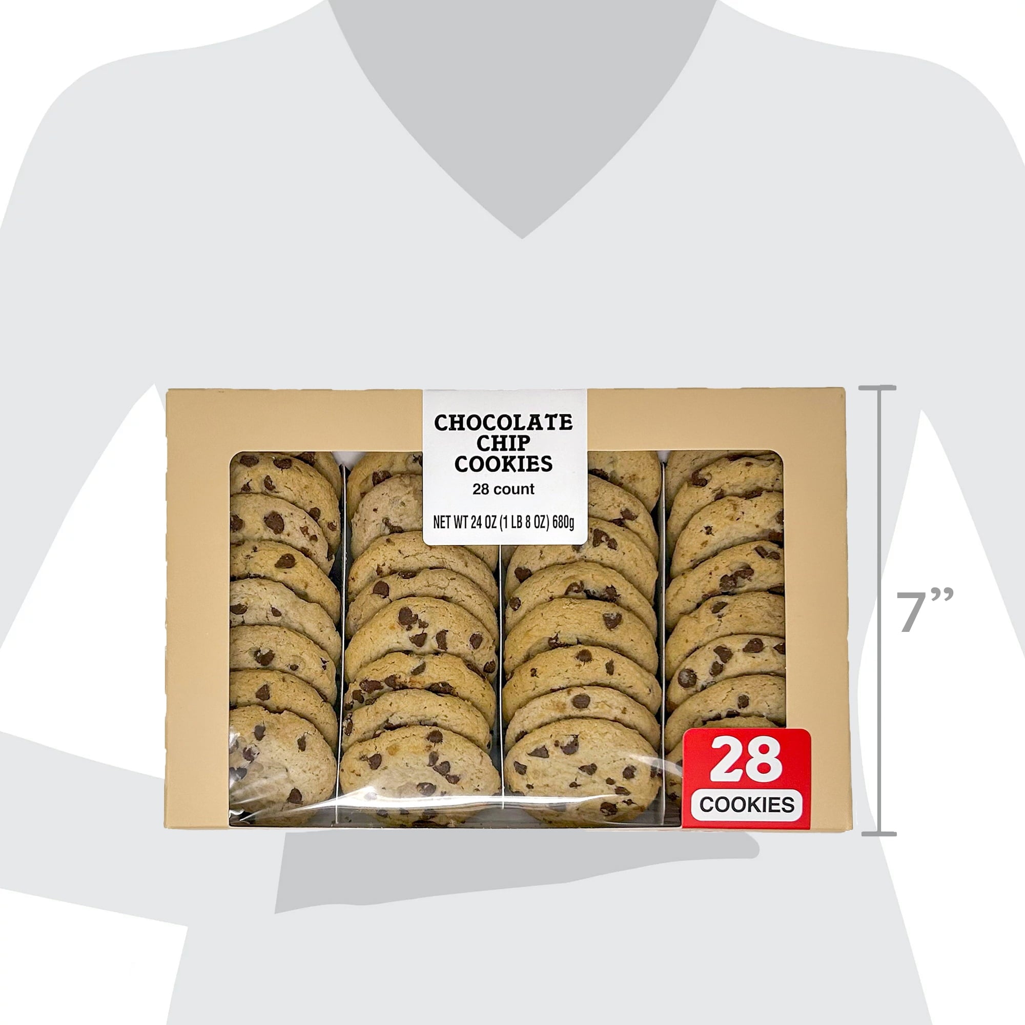 Semi-Sweet Baked Soft Chocolate Chip Cookies 24 Oz 28 Count Freshness Guaranteed