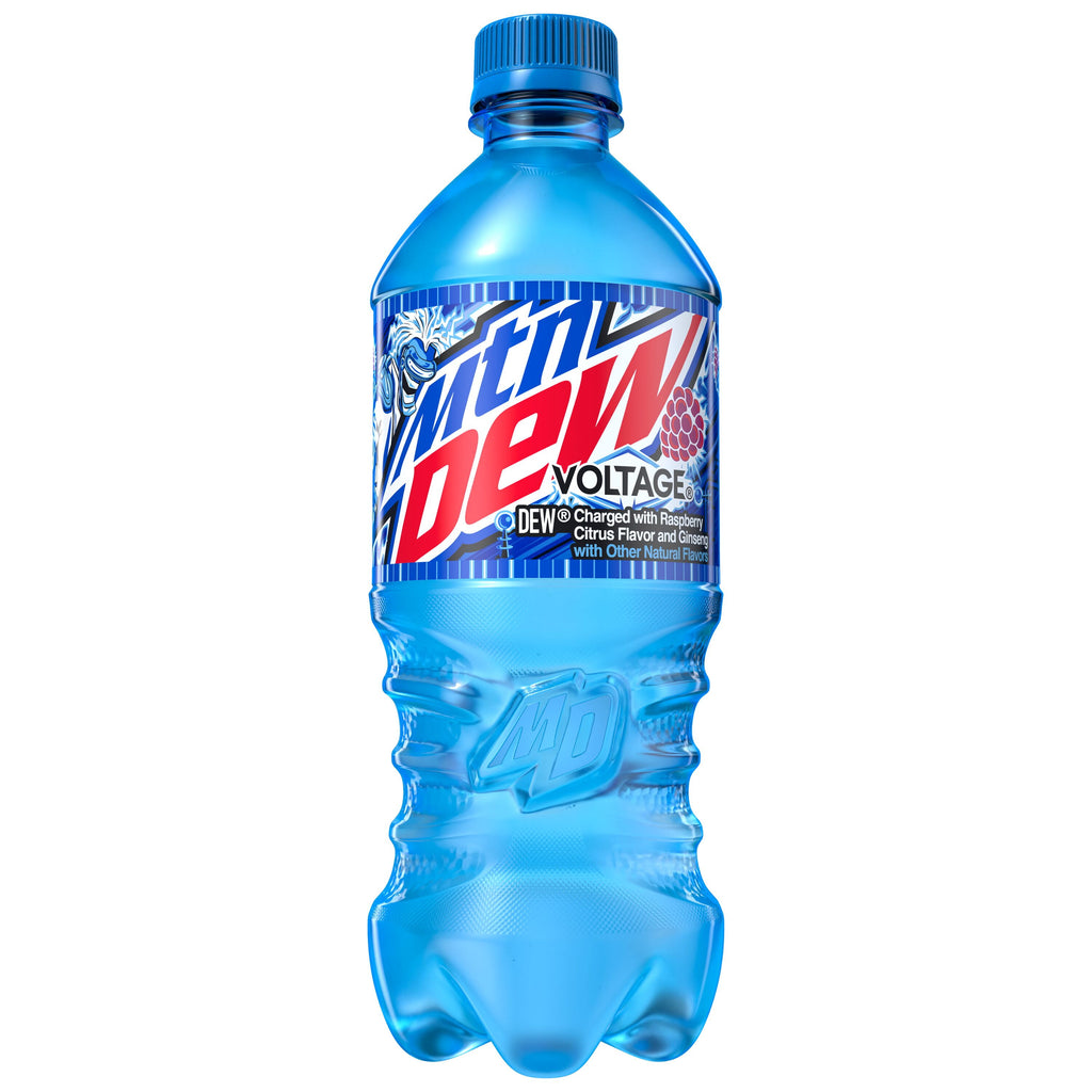 Mountain Dew Voltage Raspberry Citrus & Ginseng Soda Pop Bottle 20 Fl Oz