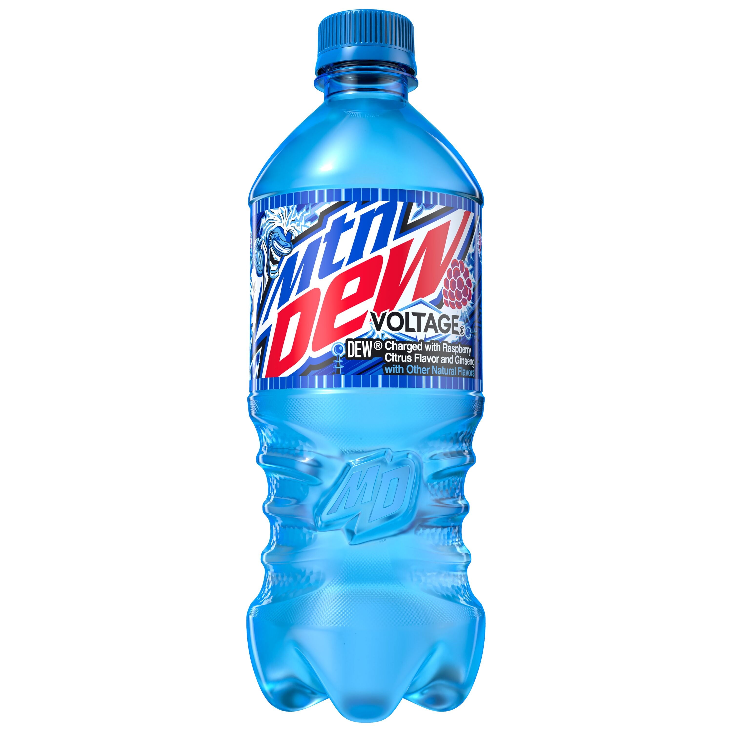 Mountain Dew Voltage Raspberry Citrus & Ginseng Soda Pop Bottle 20 Fl Oz