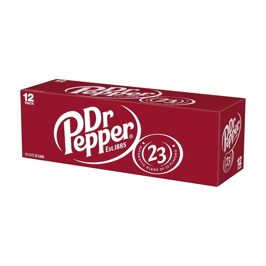 Dr Pepper Soda Pop Cans 12 Fl Oz 12 Pack