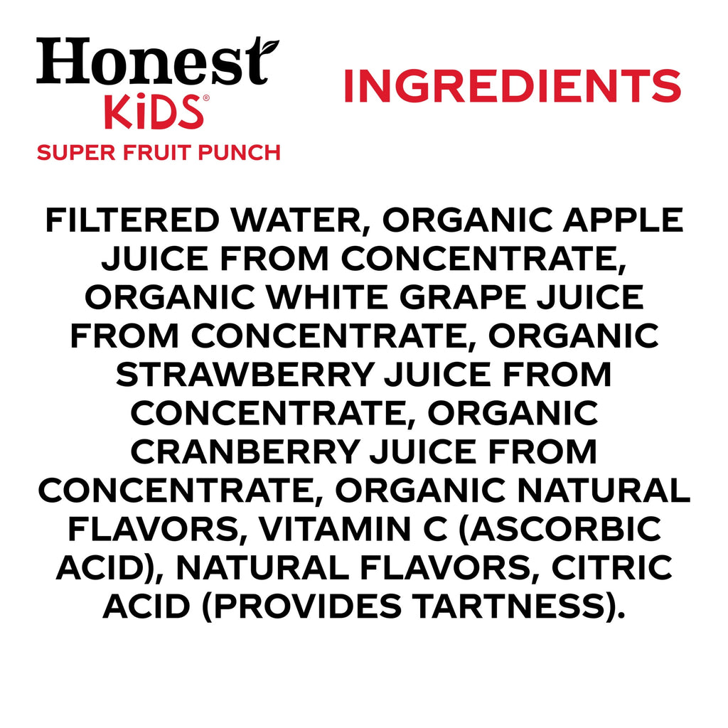 Honest Kids Super Fruit Punch Organic Juice Drink 6 fl oz 8 Pack