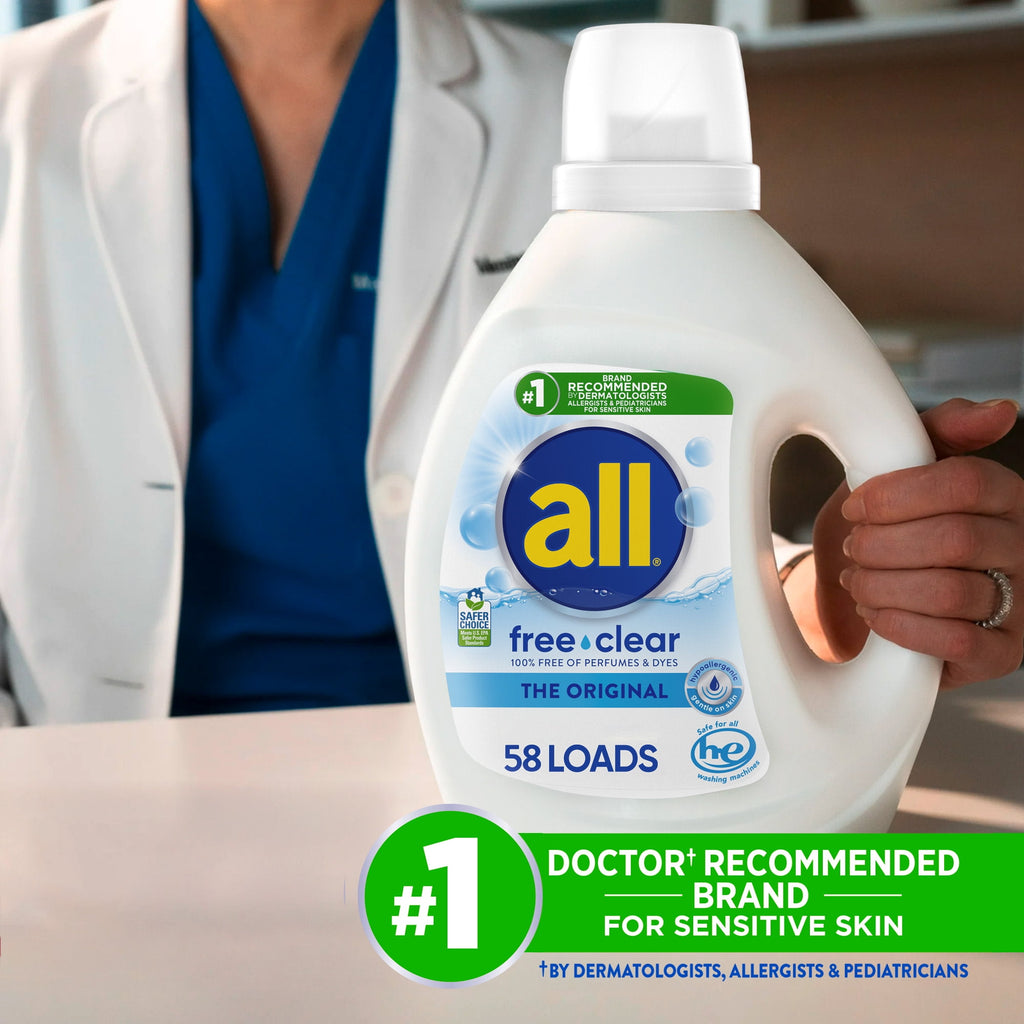 all Free Clear Liquid Laundry Detergent 73 oz 58 Loads