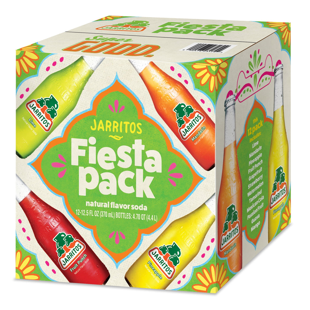 Jarritos Variety Pack Soda Glass Bottles 12.5 Fl Oz 12 Pack