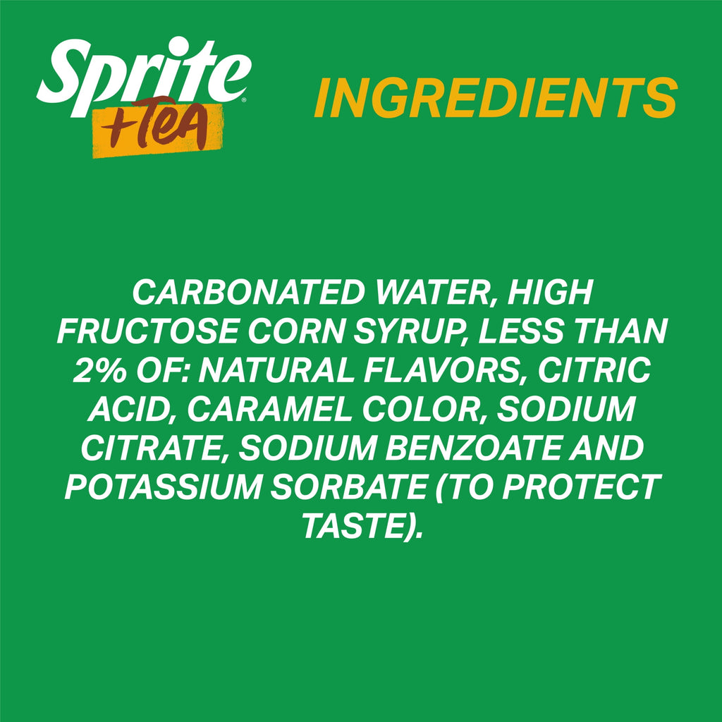 Sprite + Tea Lemon-Lime and Tea Flavored Soda 20 Fl Oz Bottle