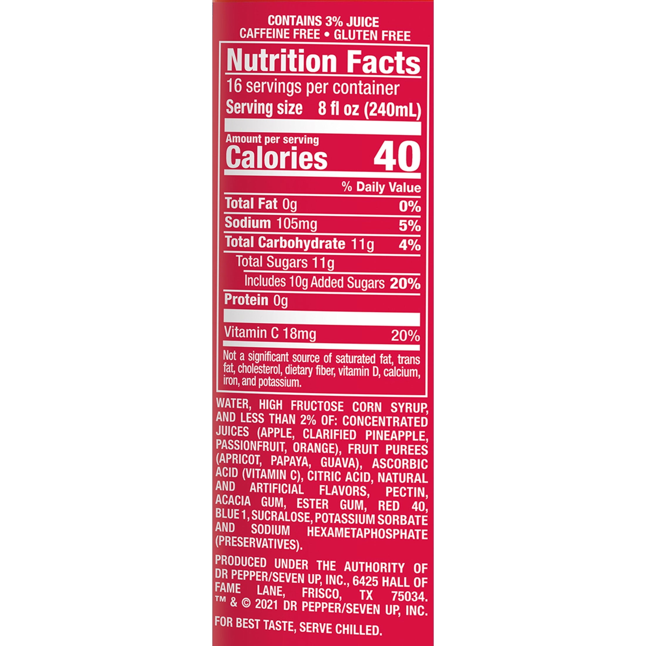 Hawaiian Punch Fruit Juicy Red Juice 128 fl oz Bottle