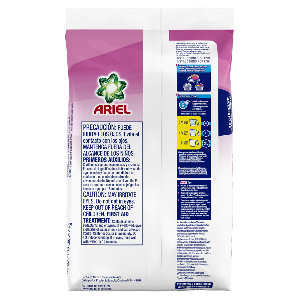 Ariel Ultra Oxi Powder Laundry Detergent April Fresh 95 oz 60 Loads