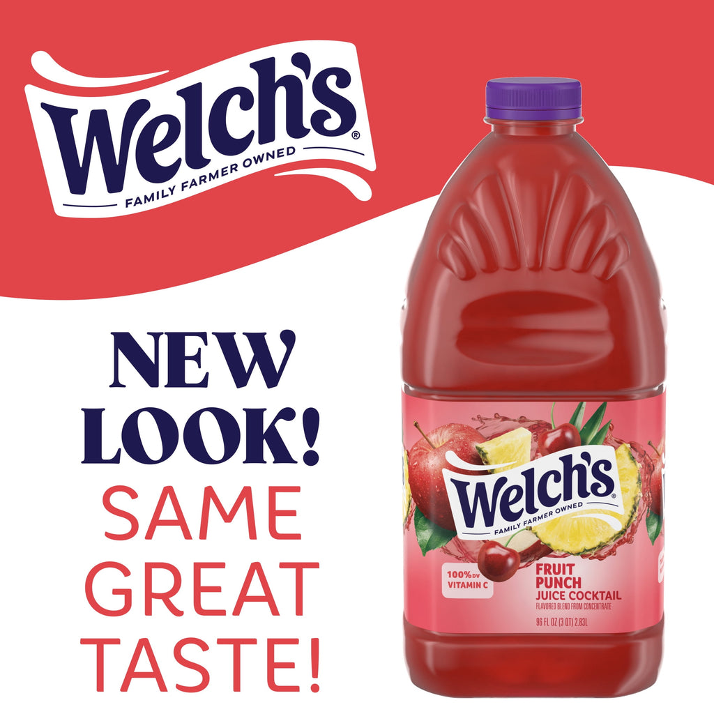 Welch's Fruit Punch Juice Cocktail Pulp-Free 96 fl oz Bottle