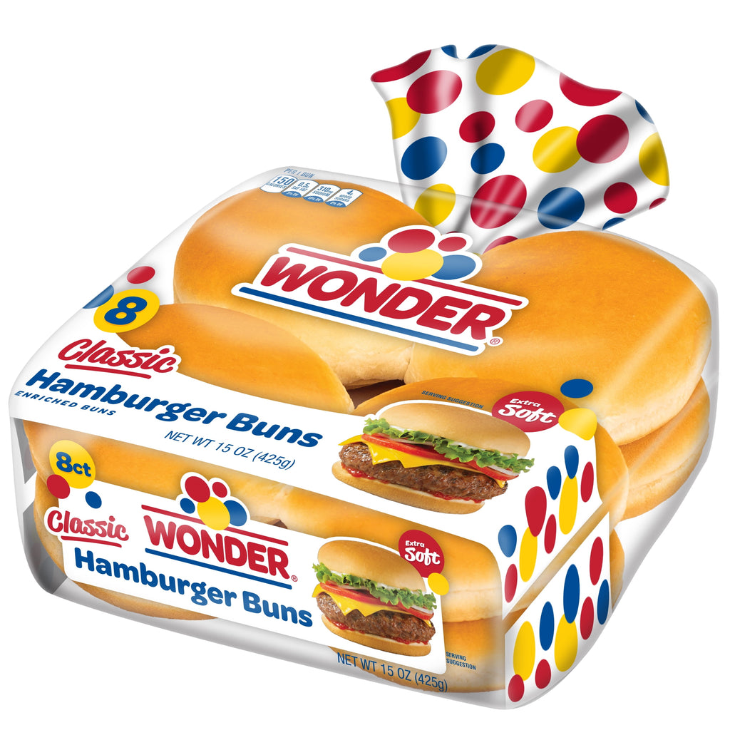 Classic Extra Soft White Bread Hamburger Buns 15 Oz 8 Ct