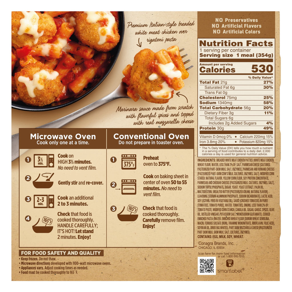Marie Callender's Classic Chicken Parmigiana Frozen Meal 12.5 Oz