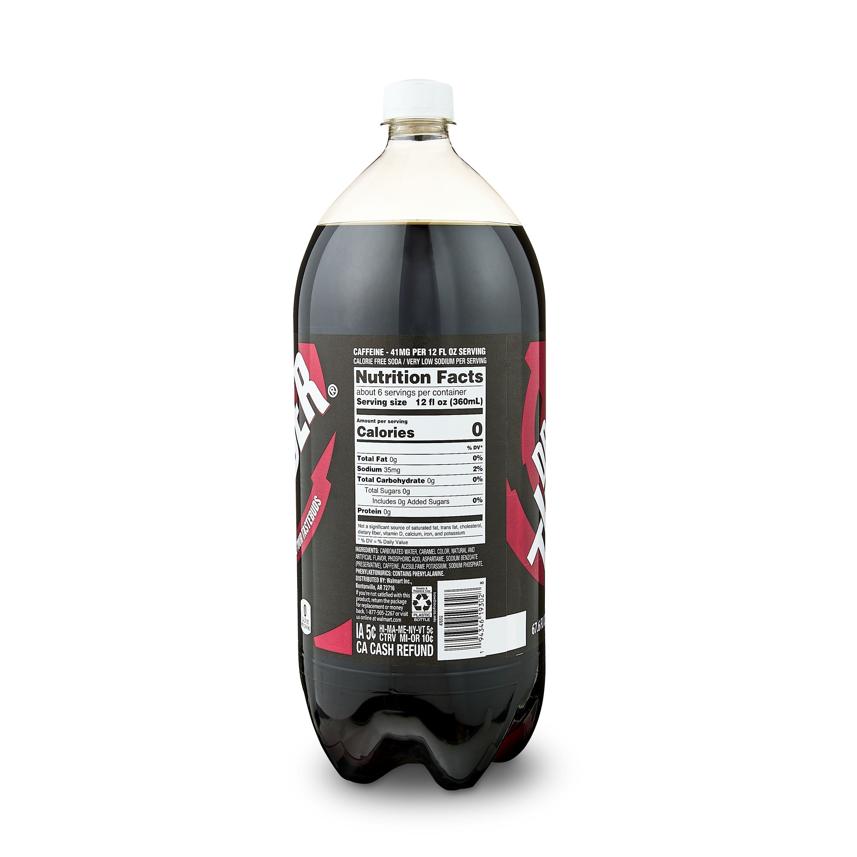 Great Value Dr Thunder Zero Sugar Soda Pop Bottle 2 L