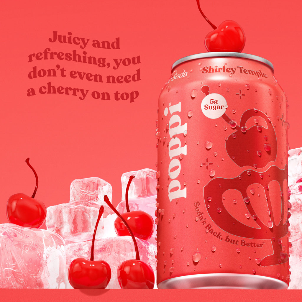 Poppi Shirley Temple Prebiotic Soda Can 12 Fl Oz