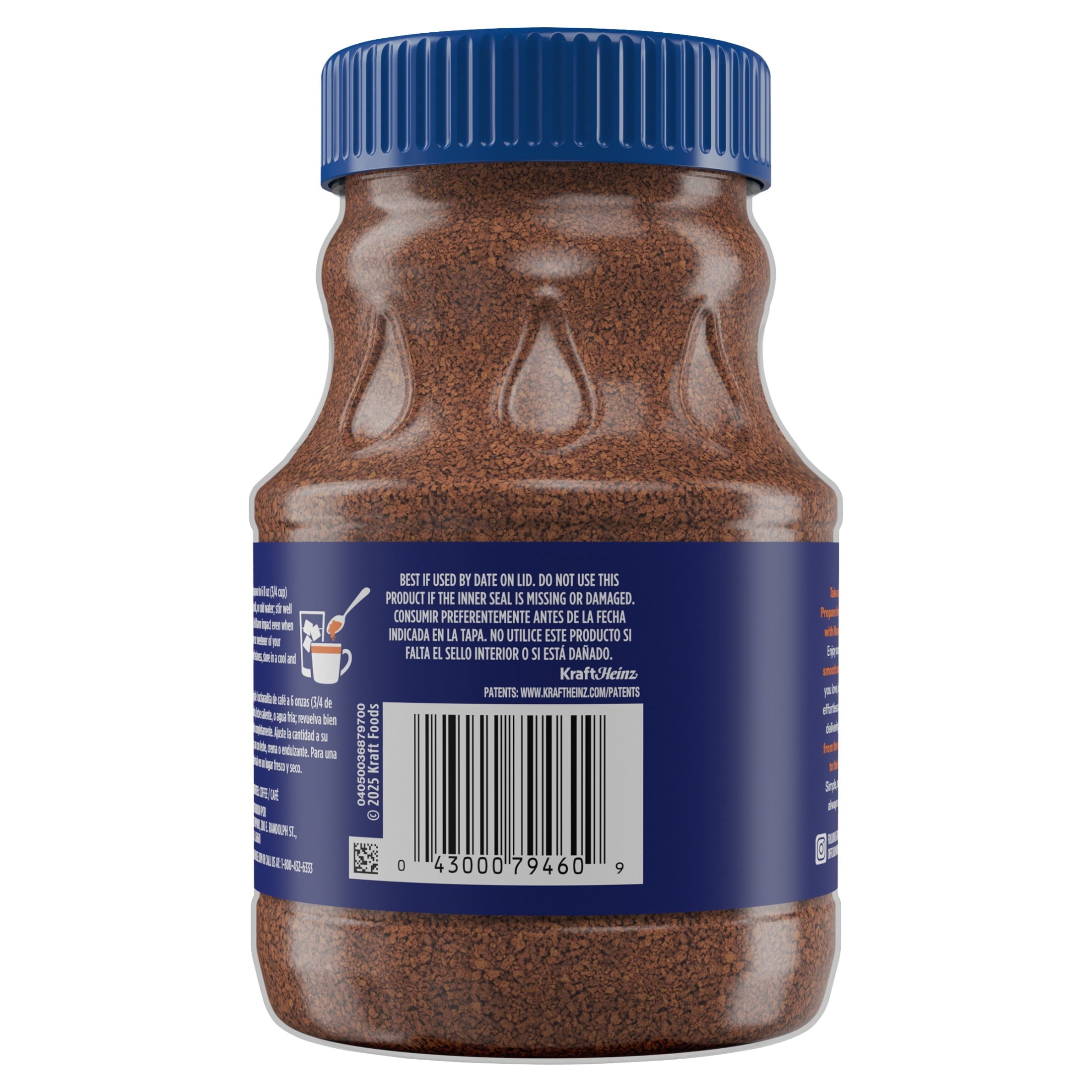 Maxwell House Original Roast Naturally Caffeinated Medium Instant Coffee 8 oz Jar