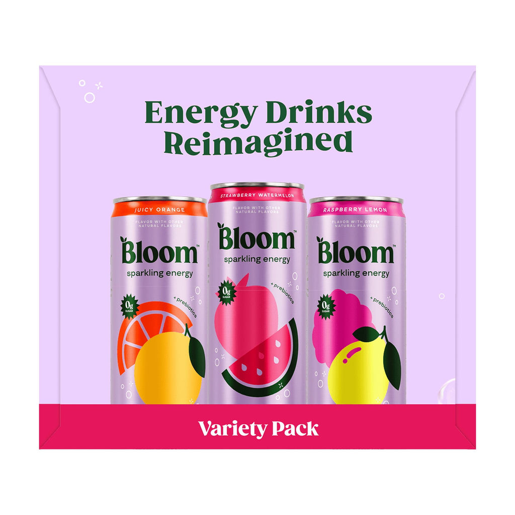 Bloom Nutrition Sparkling Energy Drink Variety Pack 12 fl oz Cans 12 Pack