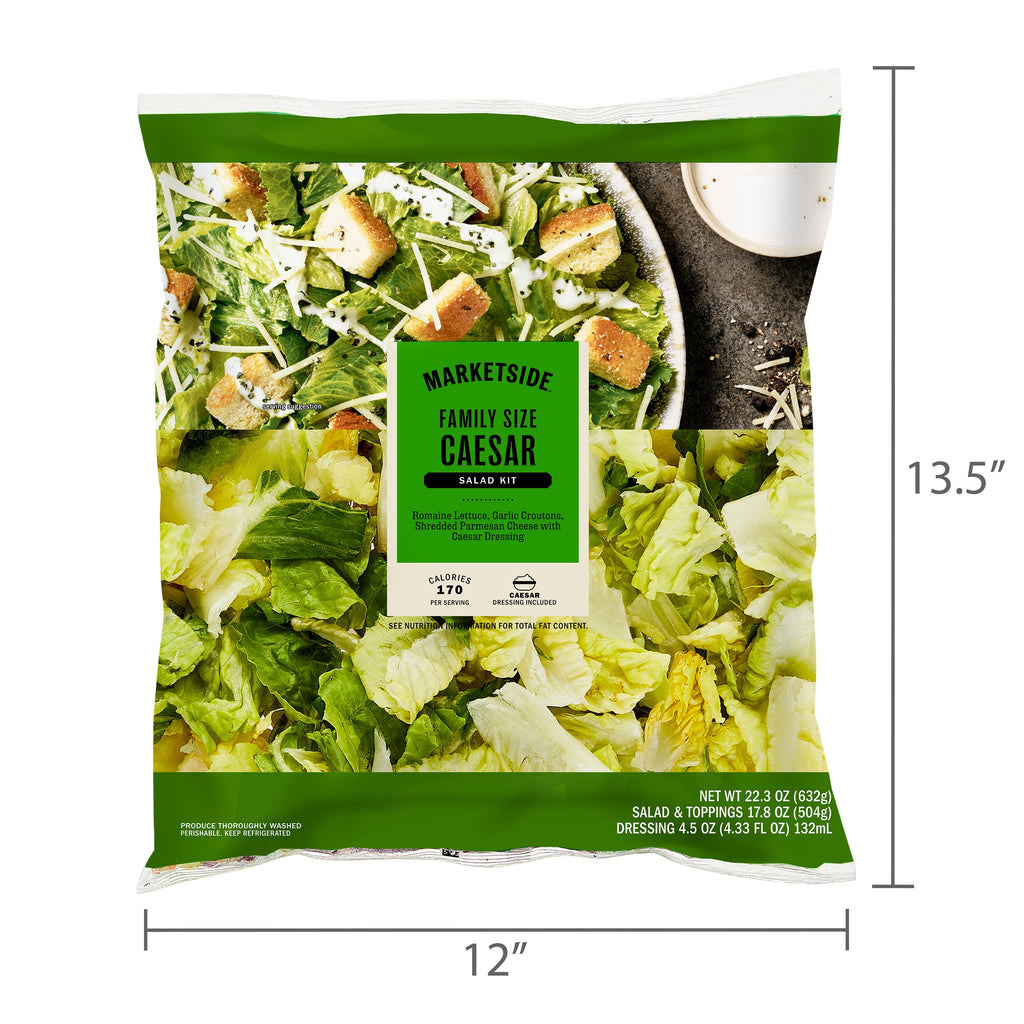 Fresh Marketside Caesar Salad Kit Family Size 22.3 Oz