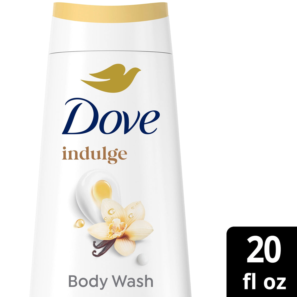Dove Indulge Body Wash Warm Vanilla & Sweet Cream Moisturizing Cleanser 20 fl oz