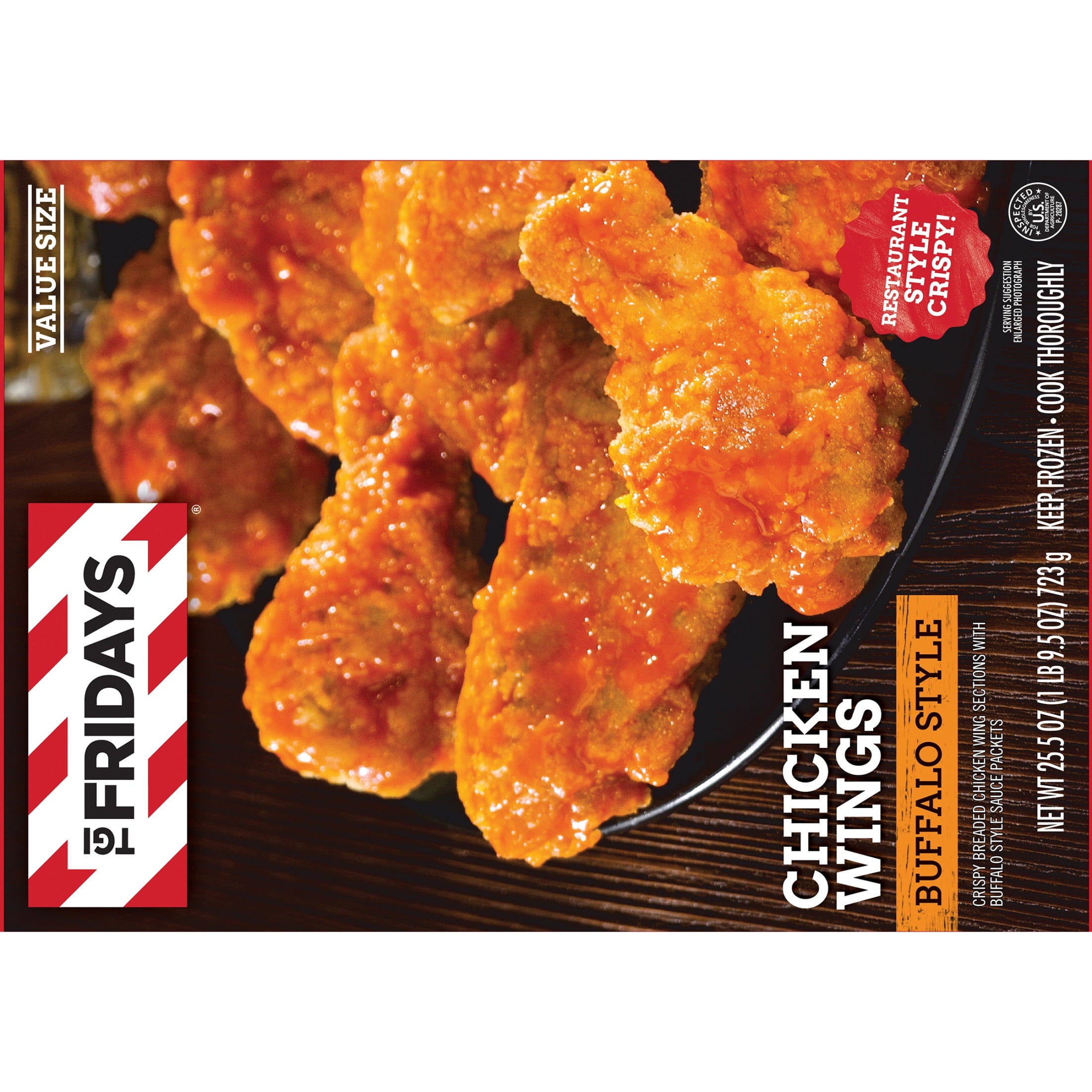 TGI Fridays Buffalo Style Chicken Wings Frozen 25.5 Oz